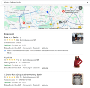 SEO Local - Alpaka Pullover Berlin